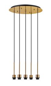 D0906AG  Carrie 45cm Antique Gold 5 Light Round E27 Universal Pendant (FRAME ONLY), Suitable For A Vast Selection Of Shades